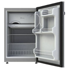 Acomode de tudo frigobar Venax NGV 10 82L Inox Cinza aberto