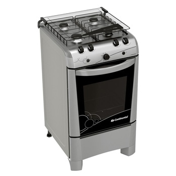 O fogão Continental quatro bocas Novitá FGCT004PN Inox fogão Continental 4 bocas Novitá FGCT004PN Inox