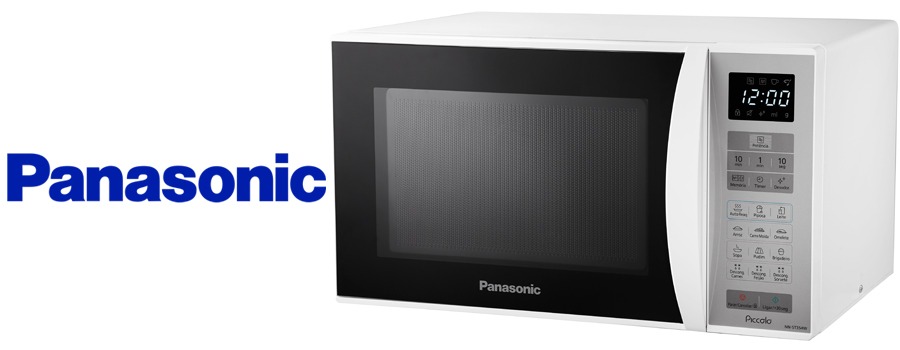 Forno de Micro-ondas Panasonic Piccolo NN-ST354 Branco - 25 Litros forno micro ondas panasonic piccolo 25 litros branco 800w desodorizador memoria trava de seguranca