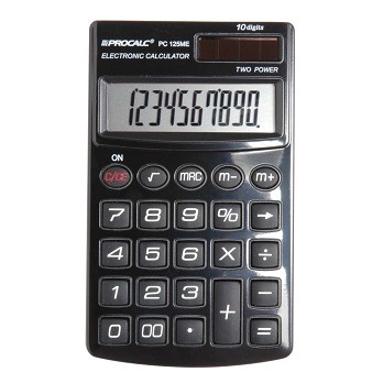 A calculadora Procalc PC125 calculadora Procalc PC125 Preto