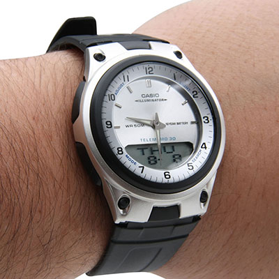O Casio AW-80-7AVDF fica lindo no pulso Relógio Masculino Anadigi Casio AW-80-7AVDF pulso