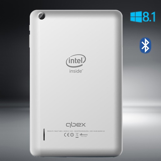 Tablet Qbex TX420 Branco com 16GB, Windows 8.1, Tela 8'', WiFi