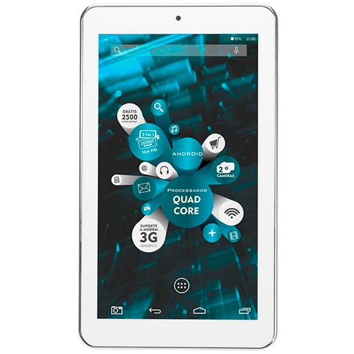 Processador ARM Cortex-A7 Quad-Core mantém o funcionamento sempre em alta Tablet DL X-Quad Note 512MB memória RAM