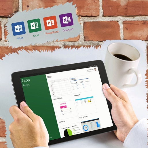 Um verdadeiro computador Tablet Samsung Galaxy Tab S2 Word Excel