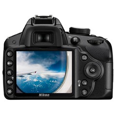 Display da câmera digital Nikon D3200 Preta câmera digital Nikon D3200 Preta display