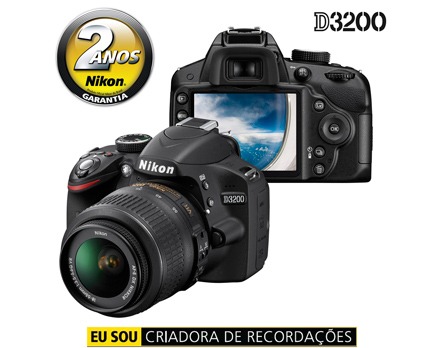Câmera digital Nikon D3200 Preta câmera digital Nikon D3200 Preta