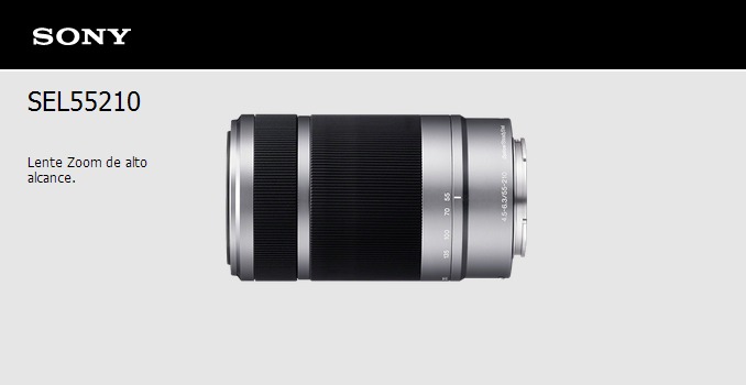Lente Sony Nex SEL55210 Lente Nex Sony SEL55210