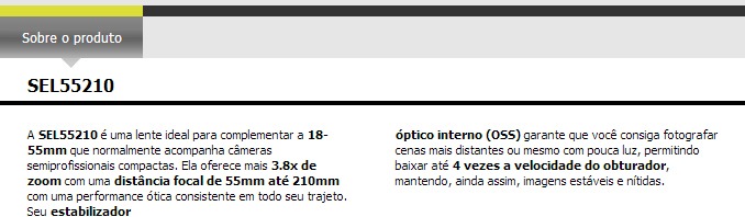 Oferece mais de 3,8x de zoom Lente Sony 3,8x Zoom