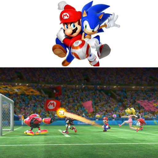 Balance as redes! game mario sonic wii u jogo futebol
