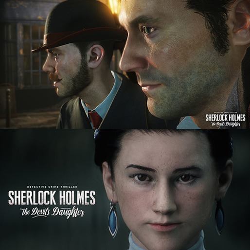 Os personagens principais Dr. Watson, Sherlock e Katelyn Holmes xbox one sherlock holmes dr watson