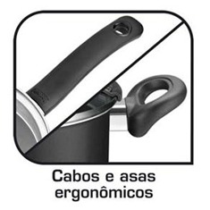 Ergonomia do conjunto de panelas Rochedo Agile conjunto de panelas Rochedo Agile ergonomia