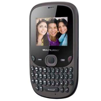 celular desbloqueado Multilaser Fit P3196 Cinza e Preto de frente