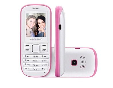 O celular desbloqueado Multilaser Neo P3204 Branco/Rosa celular desbloqueado Multilaser Neo P3204 Branco Rosa