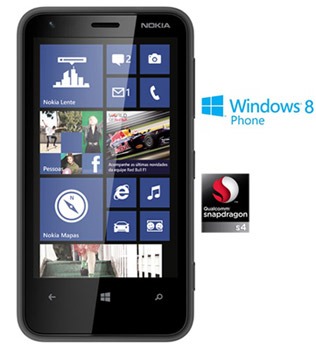 Organização e velocidade Nokia Lumia 620 Windows Phone 8 processador dual core