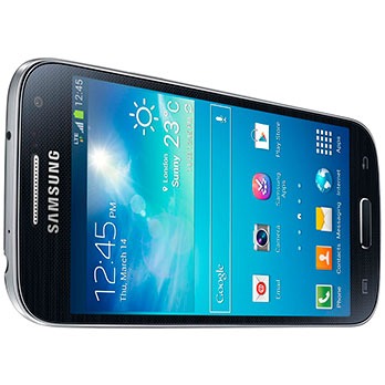 O celular desbloqueado Samsung Galaxy S4 Mini 4G Preto VIVO deitado celular desbloqueado Samsung Galaxy S4 Mini 4G Preto VIVO deitado