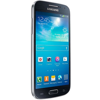 O celular desbloqueado Samsung Galaxy S4 Mini 4G Preto VIVO em pé celular desbloqueado Samsung Galaxy S4 Mini 4G Preto VIVO em pé