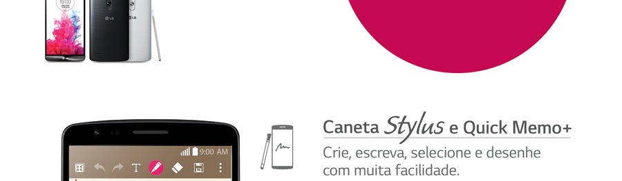 Escreva e desenhe o que quiser com a Caneta Stylus do LG G3 Stylus celular smartphone lg g3 stylus branco quickmemo caneta