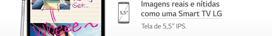 Tela de 5,5 polegadas com tecnologia ips para você ter imagens muito mais bonitas celular smartphone lg g3 stylus branco smart tela 5.5'' ips