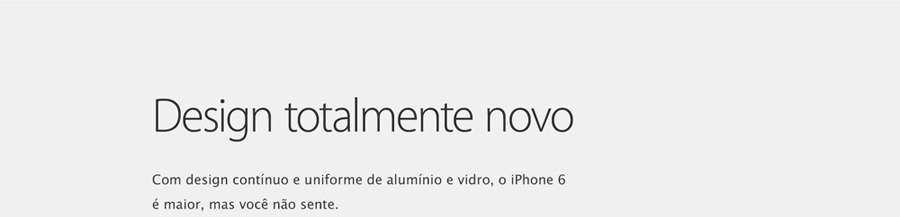 Design inovador e sem emendas iPhone 6 apple Design alumínio vidro