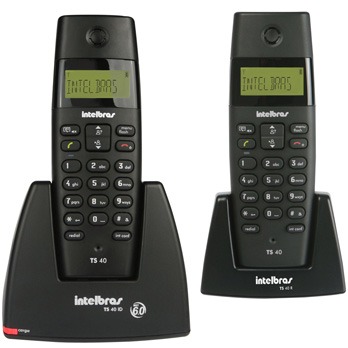 O telefone sem fio Intelbras TS 40 C telefone sem fio Intelbras TS 40 C