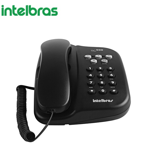 Telefone com Fio Intelbras TC500 Telefone Fixo Intelbras TC500 Grafite com Fio
