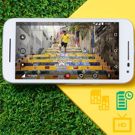 Assista TV direto do seu Smartphone! smartphone motorola moto g 3 colors hdtv branco 3 shells