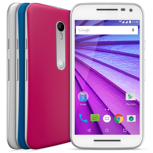 Processador Quad Core, 1GB de RAM, Android Lollipop e muito mais! smartphone motorola moto g 3 colors hdtv branco 3 shells