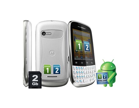 Telefone Android dual chip - Tela sensível ao toque e tecladinho QWERTY Telefone Android dual chip - Tela sensível ao toque e tecladinho QWERTY