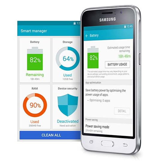 Smartphone Samsung Galaxy J1 2016 Smart Manager