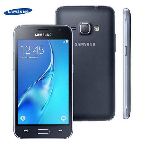 Smartphone Samsung Galaxy J1 2016 Duos tela de 4.5 polegadas super Amoled, processador Quad-core de 1,3GHz