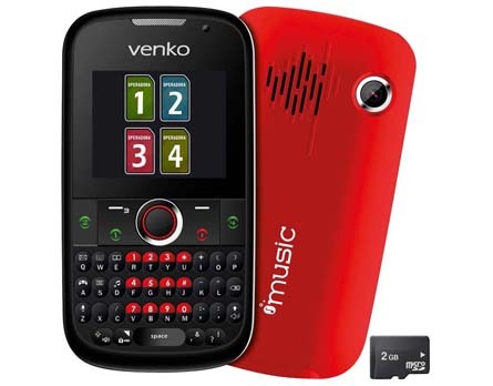 O celular desbloqueado Venko Carisma, vermelho O celular desbloqueado Venko Carisma, vermelho