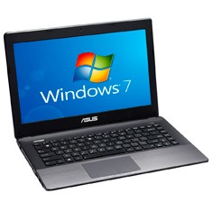 O notebook Asus K45VM VX106Q de frente notebook Asus K45VM VX106Q de frente