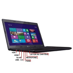 Conexões do notebook LG S460 L.1430 notebook LG S460 L.1430 conexões
