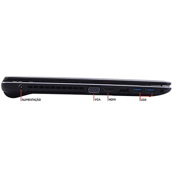 Conexões do notebook Asus X450CA WX184H notebook Asus X450CA WX184H conexões