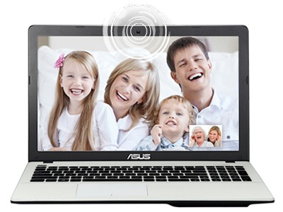 Faça videoconferências e chamadas em vídeo com a câmera HD do Asus X550CA asus notebook x550ca camera hd 720p videochamada