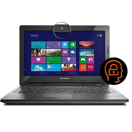 Senha de reconhecimento facial com a tecnologia Veriface Pro lenovo veriface pro