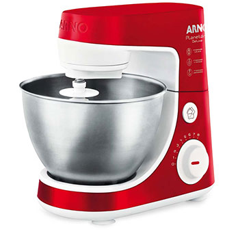 A batedeira planetária Arno SX85 Inox Vermelho batedeira planetária Arno SX85 Inox Vermelho