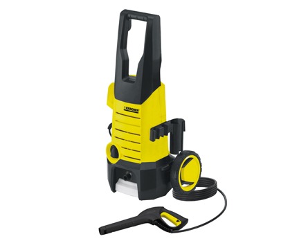 A lavadora de alta pressão Kärcher K 2360 Amarela em pé lavadora de alta pressão Kärcher K 2360 Amarela em pé