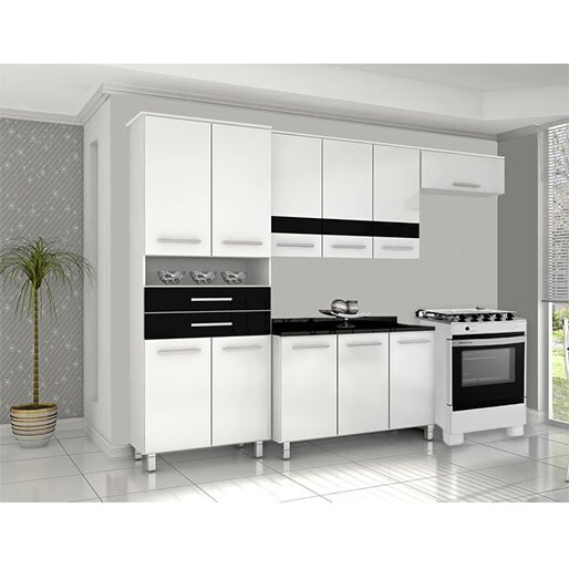 Cozinha Compacta Bartira Safira I com 11 Portas e 2 Gavetas Cozinha Modulad # Armario De Cozinha Safira Bartira Cozinha Compacta Bartira Safira I com 11 Portas e 2 Gavetas Cozinha Modulad # Armario De Cozinha Safira Bartira