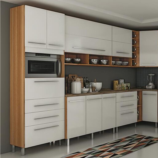 Cozinha Bartira Glamour com 13 Portas e 8 Gavetas Branca Imbuia Cozinha Compacta no Adesivo De Arvore Genealogica ~ Cozinha Bartira Glamour com 13 Portas e 8 Gavetas Branca Imbuia Cozinha Compacta no