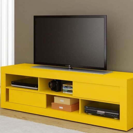 Sala De Tv Com Rack Amarelo ~ Rack Artely Chicago para TV de até 50” Racks e Painéis no Sala De Tv Com Rack Amarelo ~ Rack Artely Chicago para TV de até 50” Racks e Painéis no
