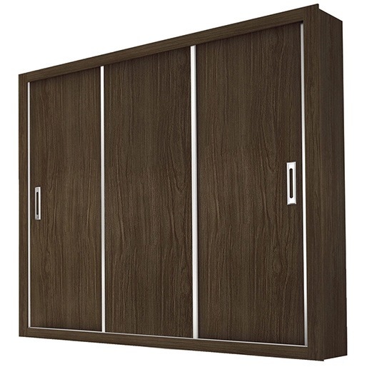 Guarda-roupa Carioca Móveis Guarda-roupa Móveis Bahia 3 portas 4 gavetas