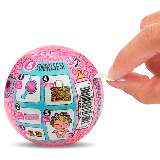 Vem com adesivos e acessórios colecionáveis mini boneca candide lol lil sisters embalagem