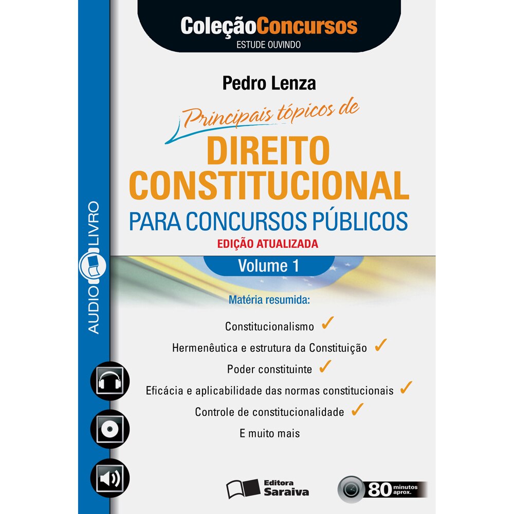 Livro - Direito Constitucional Para Concursos Públicos - Volume 1 - CD