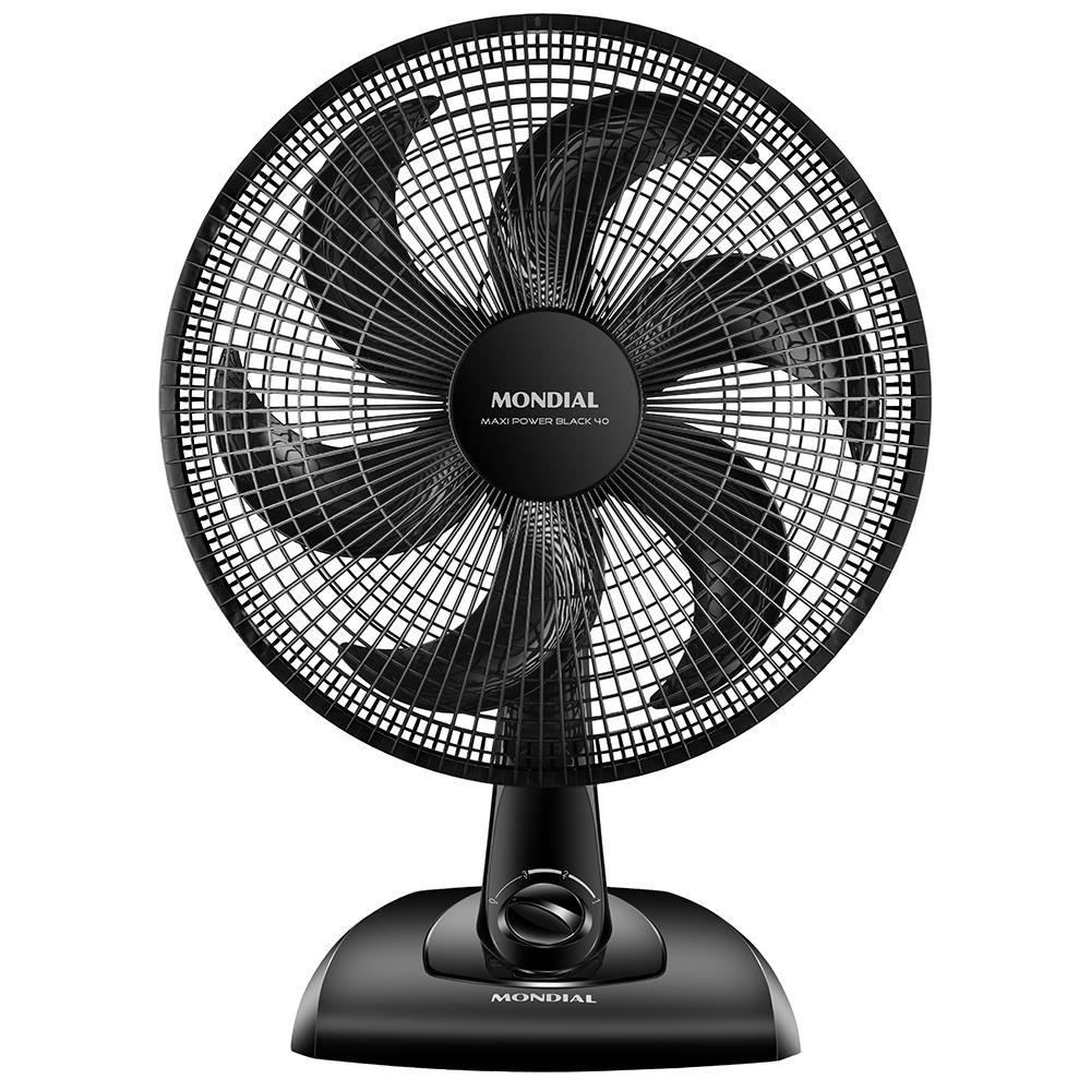 Ventilador de Mesa Mondial Maxi Power Black 40cm com 3 Velocidades - Preto