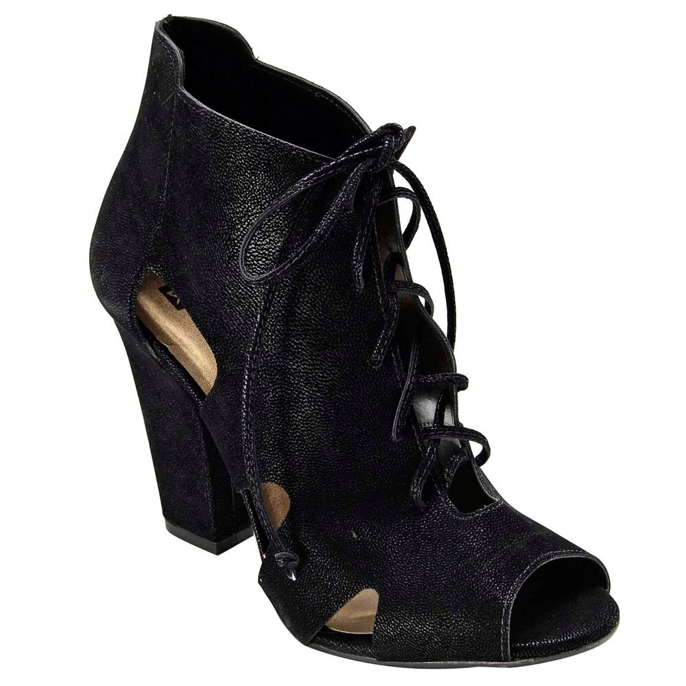 ankle boot com cadarço