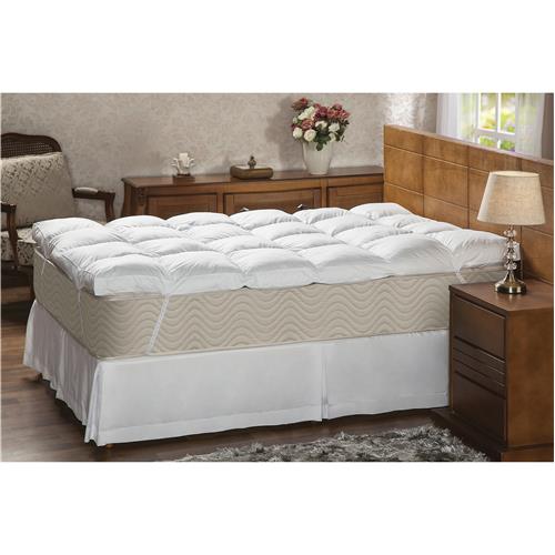 Pillow Top Queen Plumasul Fibra Siliconizada em Flocos Percal 233 fios - Branco Menor preço em Pillow Top Queen Plumasul Fibra Siliconizada em Flocos Percal 233 fios - Branco
