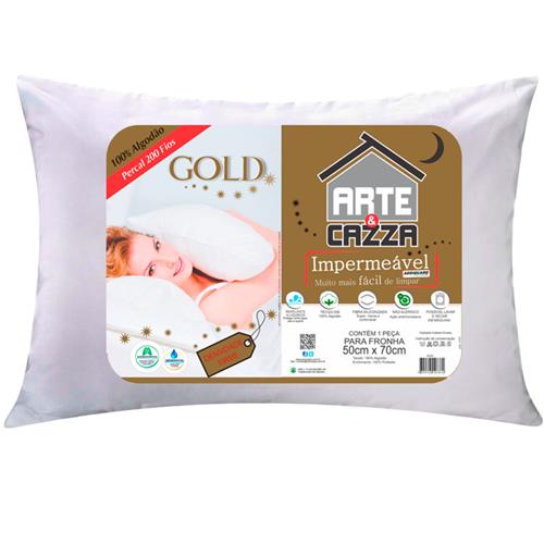 Travesseiro Arte & Cazza Gold em Algodão 200 Fios com 1 Peça - Branco Menor preço em Travesseiro Arte & Cazza Gold em Algodão 200 Fios com 1 Peça - Branco
