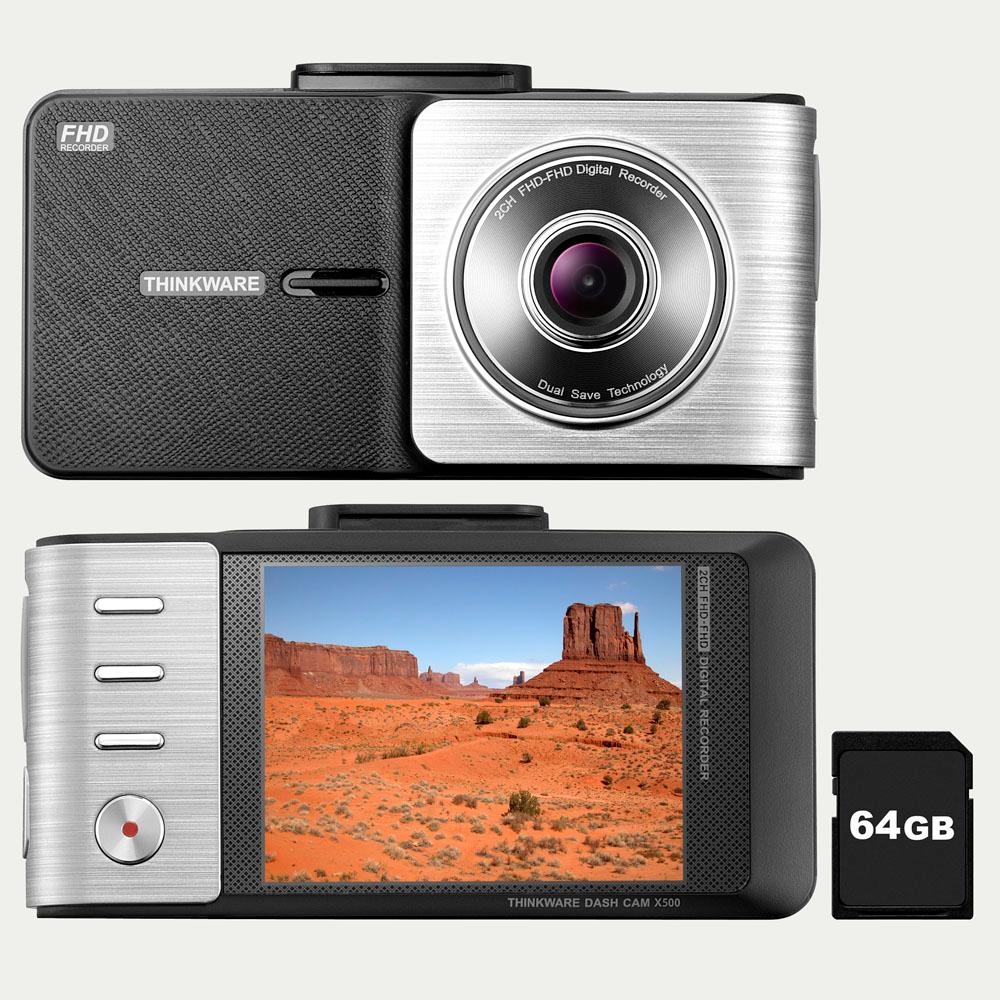 Câmera Filmadora Veicular Thinkware Dash Cam X500 Preta/ Prata - 2,19