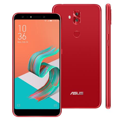 Menor preço em Smartphone Asus Zenfone 5 Selfie Vermelho 64GB, Tela 6.0", 4GB RAM, Câmeras Duplas, Sensor Biométrico, Processador Octa Core, Android 7.0 e Dual Chip
